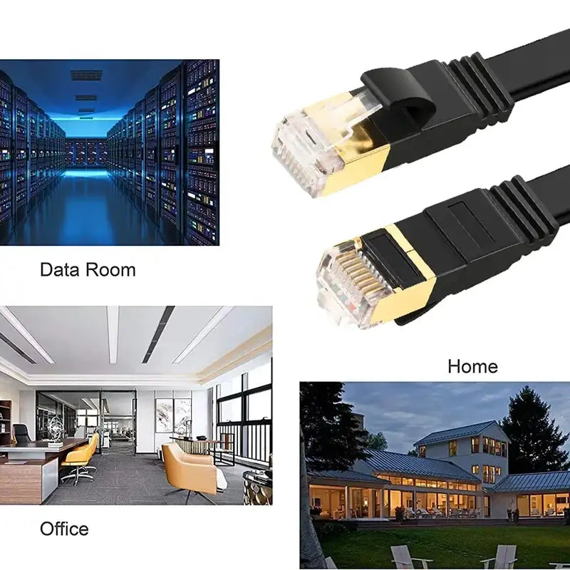 Cable de red CAT6: latiguillo RJ45 de 10 Gbps para PC y portátil