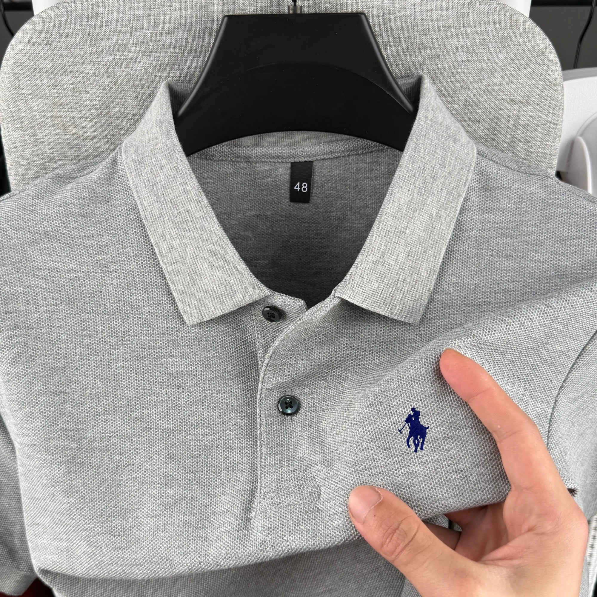 Polo à manches courtes pour homme 100 % coton pur, marque de luxe, été 2026, broderie poney, t-shirt décontracté de golf