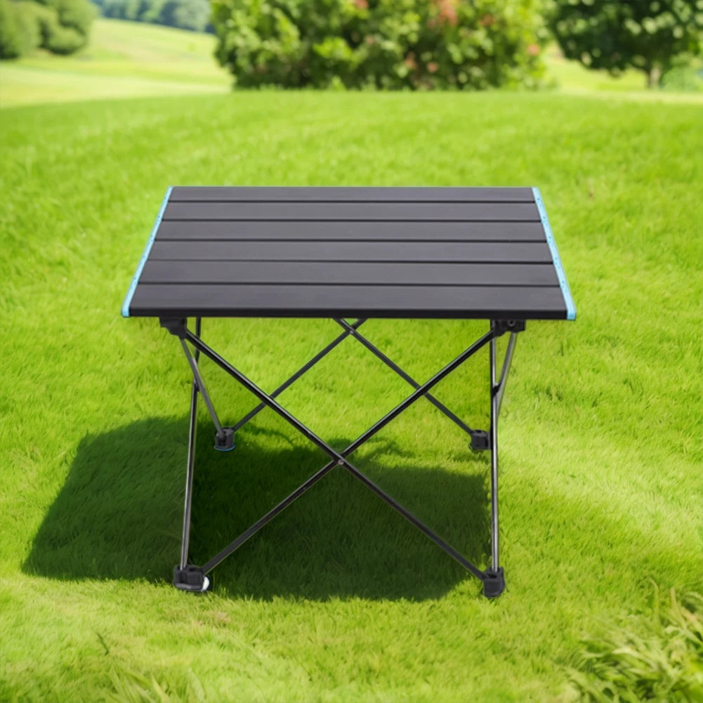 Folding Table Aluminum Alloy Picnic Table Lightweight Portable Camp Table with Carry Bag for Outdoor Camping Beach Picnic