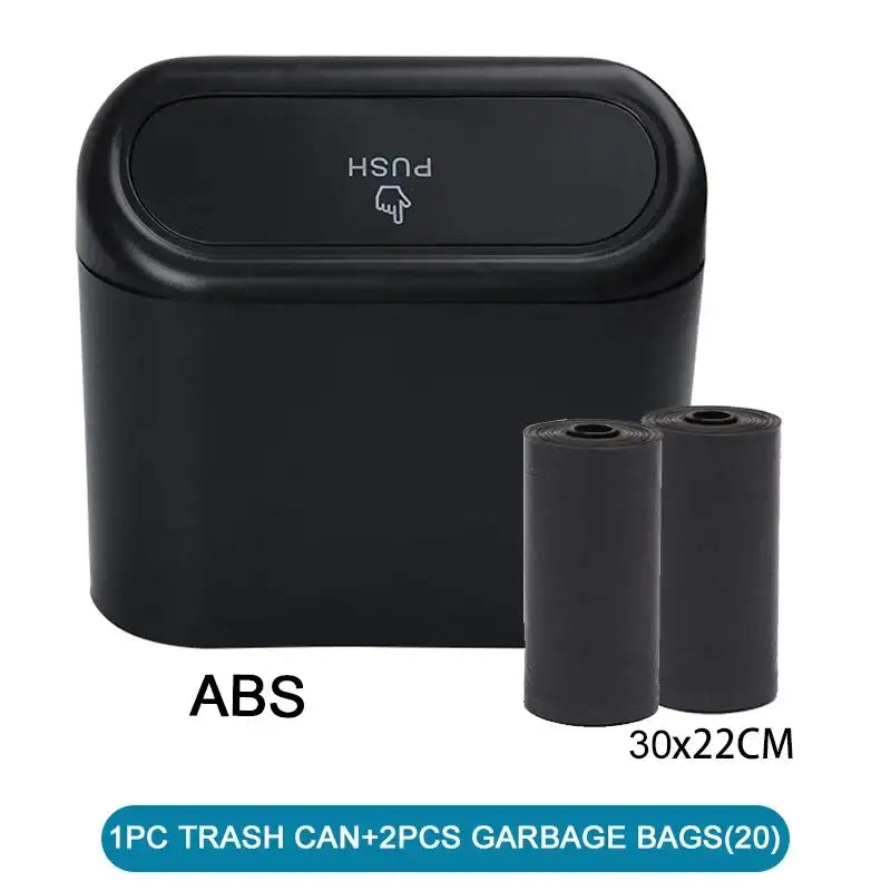 Car Trash Can (with Lid) Contains 60 (300) Garbage Bags, Small Car Trash Can, Leak-proof Mini Car Accessories