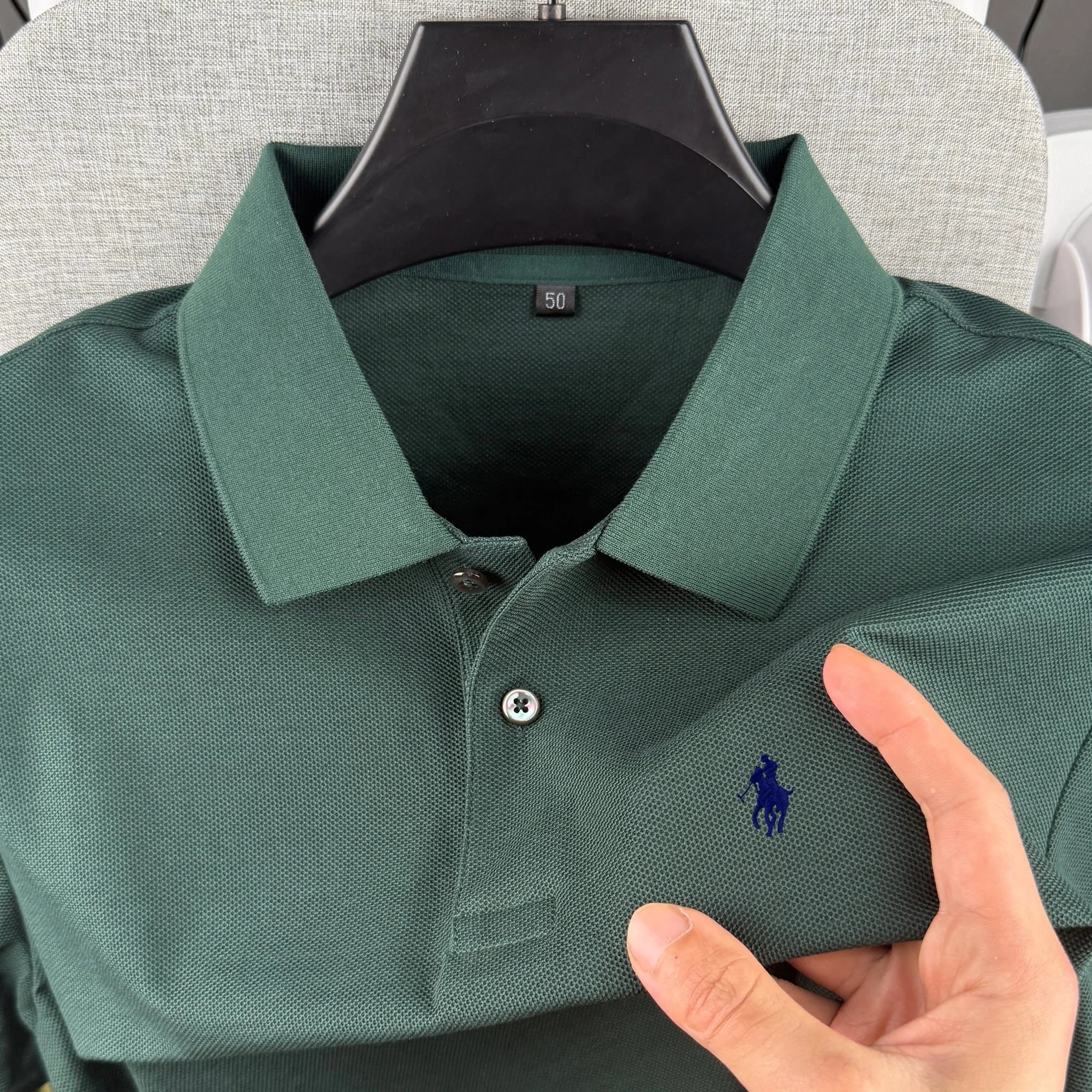 Polo à manches courtes pour homme 100 % coton pur, marque de luxe, été 2026, broderie poney, t-shirt décontracté de golf