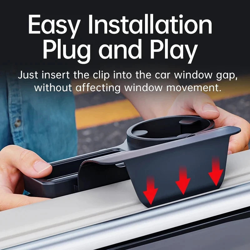 Car Cup Stand Phone Holder Mount Tray Side Door Window Storage Barrel Green Sir Loin