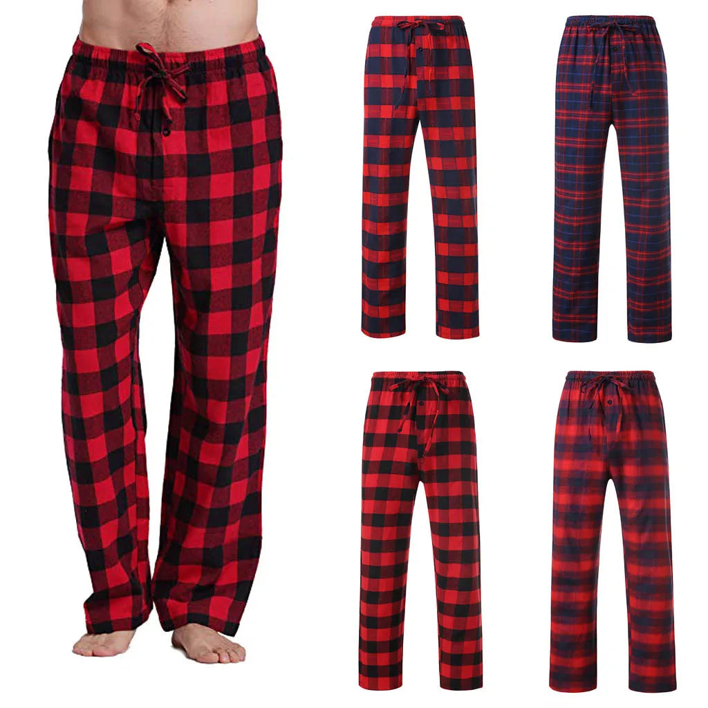 Pantalones de cuadros informales para hombre: pantalones holgados, suaves y transpirables