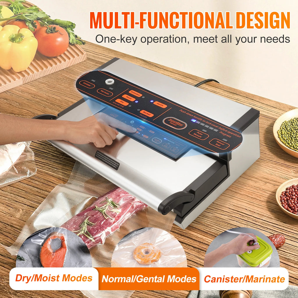 SucceBuy Machine Sous Vide – Emballage Alimentaire Automatique, Rouleau de Sacs