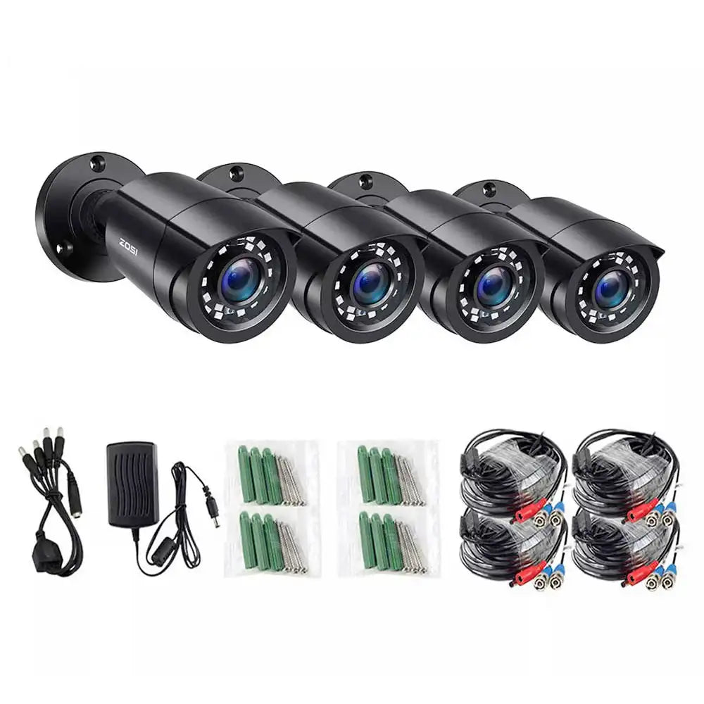 ZOSI 1080P HD TVI Security Cameras – 4-Pack Outdoor Bullet