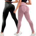 Leggings de compresión 3D, ajustados, anticelulíticos, moldeadores, de cintura alta, sin costuras, con efecto push-up, opacos, para gimnasio y deporte