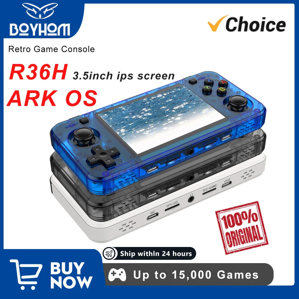 R36H Retro-Handheld-Spielkonsole, 3,5" IPS, Linux ARKOS