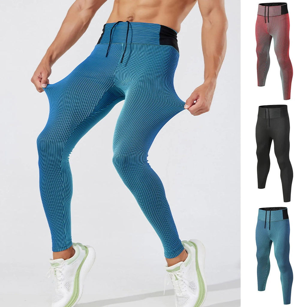Leggings de compresión para hombre, pantalones deportivos para gimnasio, running y fitness con bolsillos, pantalones con cintura elástica para hombre