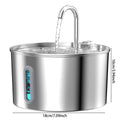 Fontaine à Eau Automatique pour Chat 2,2 L, Distributeur d'Eau en Acier Inoxydable pour Chiens, Pompe Ultra-silencieuse, Fontaine à Eau pour Plusieurs Animaux de Compagnie