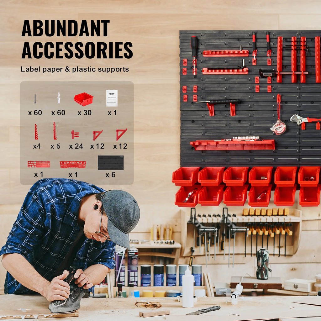 SucceBuy Wandmontage-Teilemagazin – Garagenorganizer mit 30 oder 48 Fächern