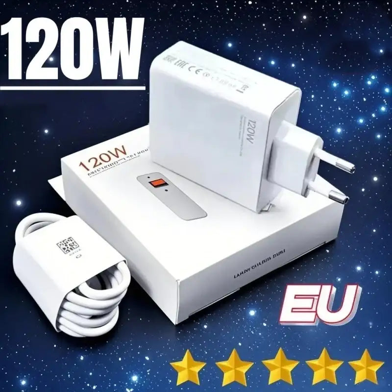 120W Ultra Fast Charger QC 5.0 67W 55W 33W EU Plug 6A Type C Cable Rapid Charging Adapter For iPhone Huawei Sumsang NEW