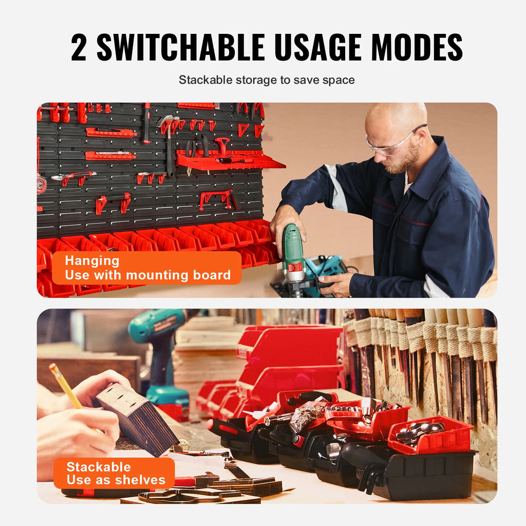 SucceBuy Wandmontage-Teilemagazin – Garagenorganizer mit 30 oder 48 Fächern