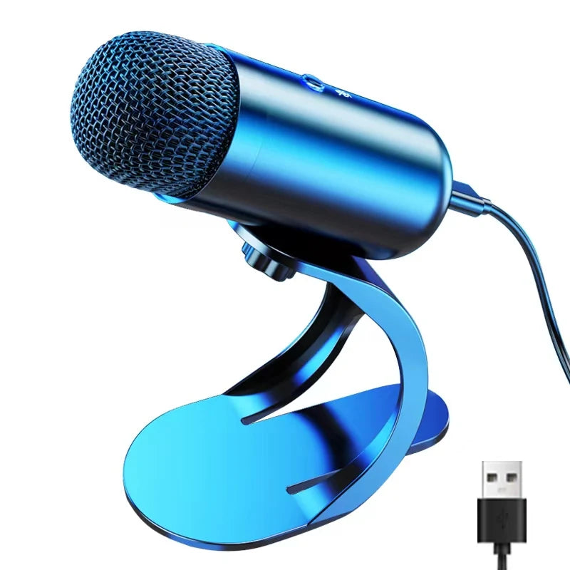 Micrófono de condensador profesional con cuello de cisne para conferencias, micrófono de escritorio con cable, alta calidad de voz, micrófono USB para juegos de computadora
