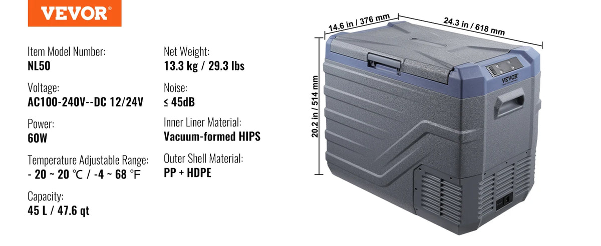 SucceBuy Tragbarer Auto-Kühlschrank – 8L-75L, Doppelzone, Bluetooth