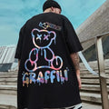 Camiseta con estampado de letra y osito de peluche colorido – Máxima comodidad de verano por BellemApple