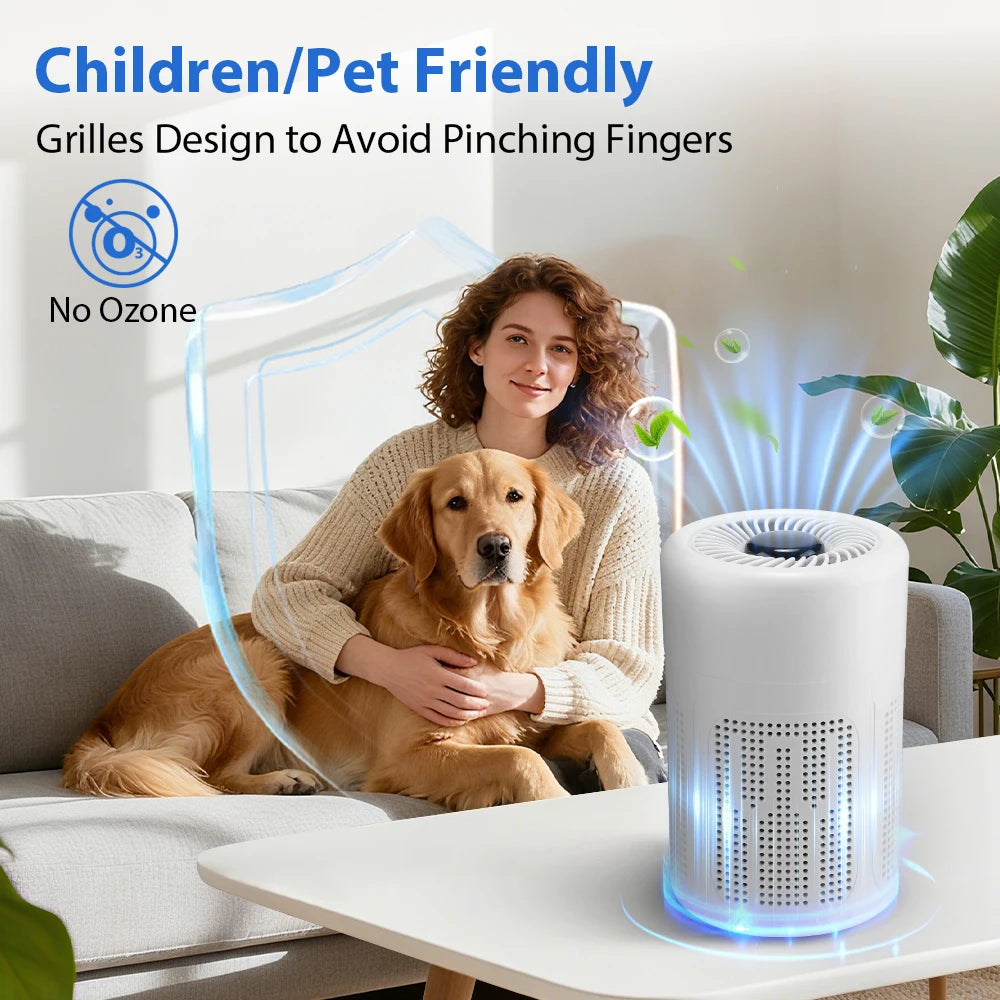 Mini Desktop Air Purifier HEPA Filter With Negative Ion Technology Eliminates Formaldehyde Odors Smoke And Dust Particles