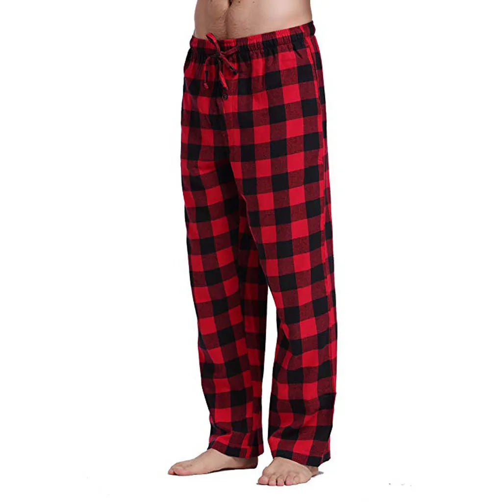 Pantalones de cuadros informales para hombre: pantalones holgados, suaves y transpirables