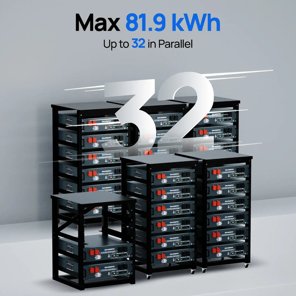 Batería LiFePO4 para rack de servidores de 48V 50Ah, montaje en rack 3U con Bluetooth y Wi-Fi, BMS inteligente, CAN/RS485