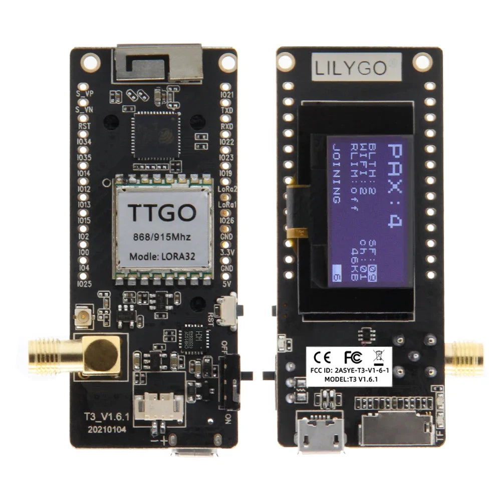 LILYGO TTGO LoRa32 V2.1 ESP32 – LoRa OLED, WiFi, BT, SD-Karte
