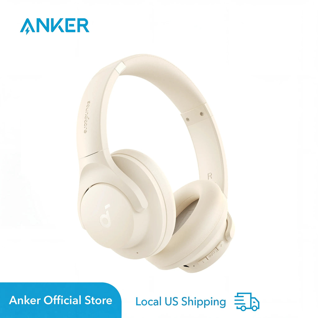 Casque supra-auriculaire sans fil Bluetooth à réduction de bruit active hybride Soundcore by Anker Q20i, autonomie de 40 heures (Reconditionné)