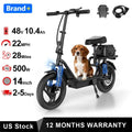 2026 New 8.5inch Electric Bicycle with basket 5.2AH Battery 17Miles Max Range 19MPH Max Speed Shock Absorption Foldable Adult Ebike