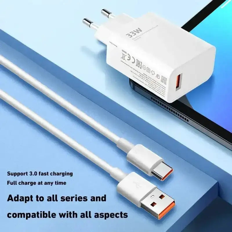120W Ultra Fast Charger QC 5.0 67W 55W 33W EU Plug 6A Type C Cable Rapid Charging Adapter For iPhone Huawei Sumsang NEW
