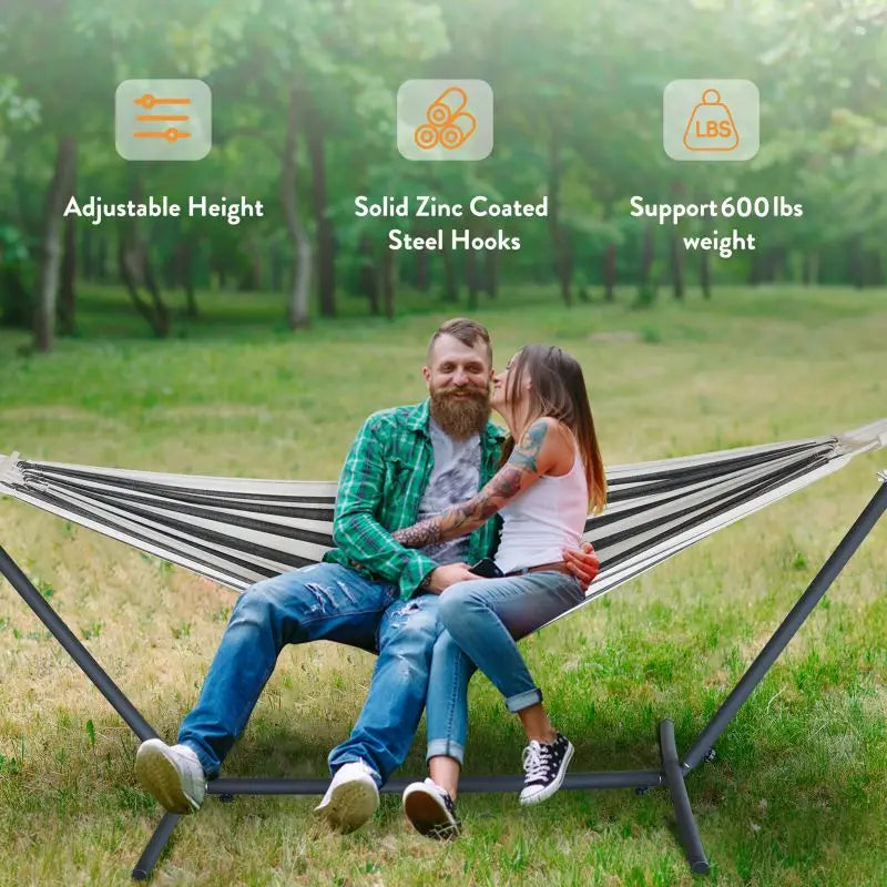 Gyroor Adjustable Stand Hammock – 600lb Capacity with Storage Bag