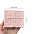 Lindo juguete antiestrés de cuatro cuadrículas con diseño de dibujos animados, barra de chocolate rosa suave, juguete sensorial de apretar con forma de perro, oso, flor y huella, juguete de levantamiento lento para aliviar el estrés, regalo para niños