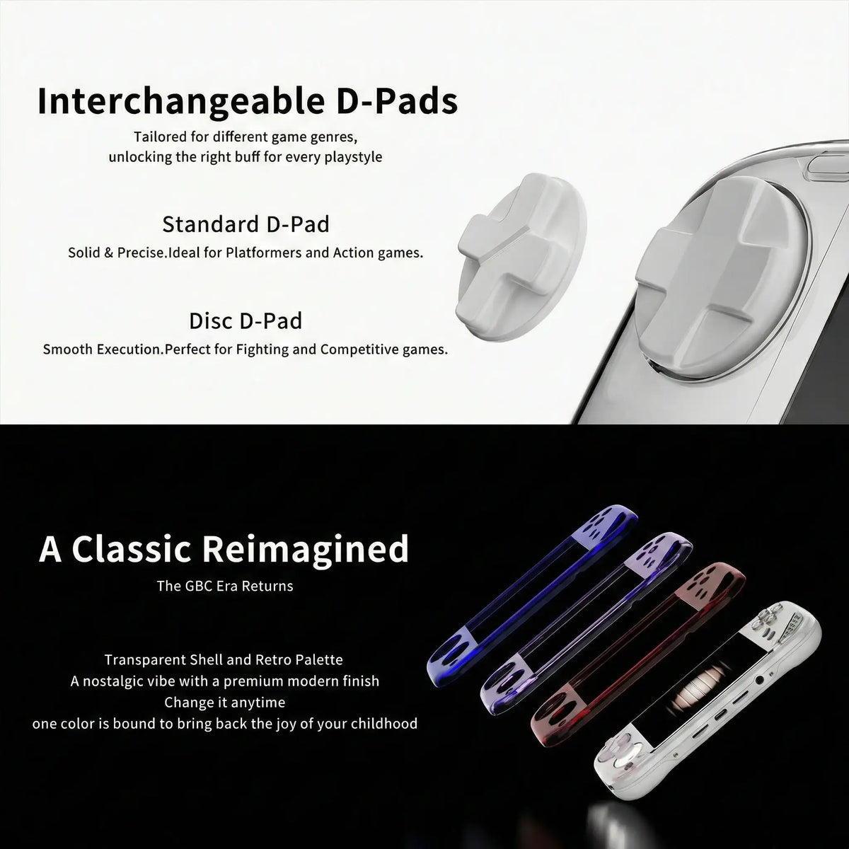 Consola de juegos portátil retro Pocket 1, IPS de 4", 4000 mAh