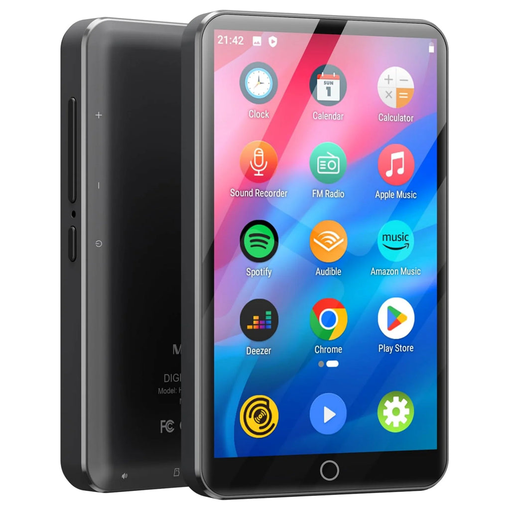 MECHEN 16GB MP3-Player mit Android 9.0, Bluetooth und WiFi, mit Spotify, Audible und Pandora, bis zu 512 GB (Weiß)