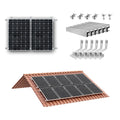 CP-SETUNO 太陽光パネル取り付けセット、太陽光発電用取り付けレール（1/2/4枚用）、300mmアルミ製取り付けレール、30/35mm用