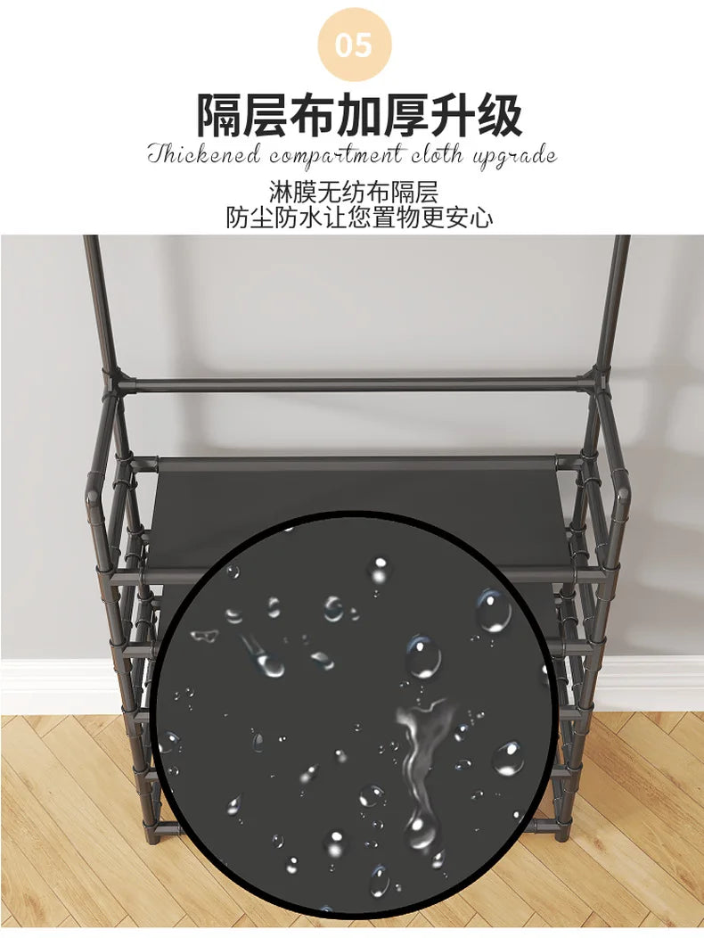 Shoe Rack Simple Door Household Integrated Hanger Multi-layer Storage Shoe Cabinet Floor Rack Shoes