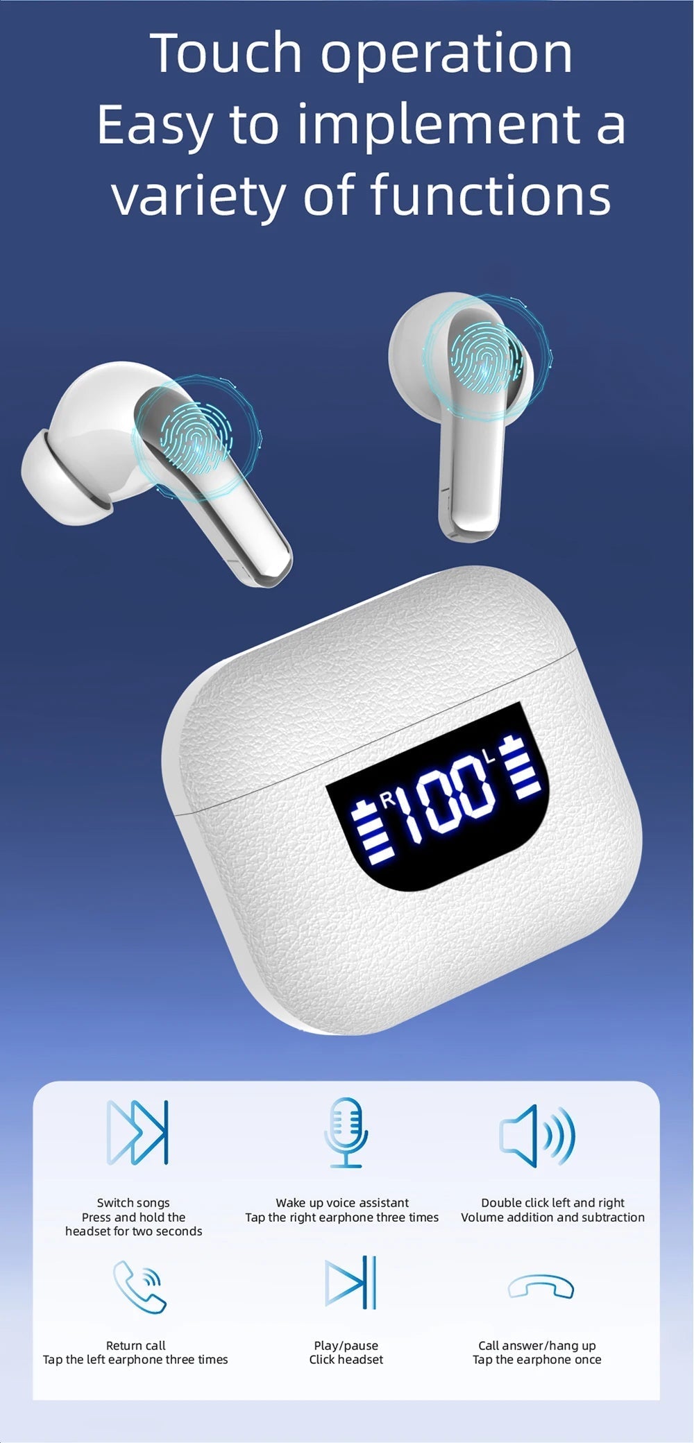 K07 Wireless Earphones Bluetooth Active Noice Cancellation Wireless Green Sir Loin