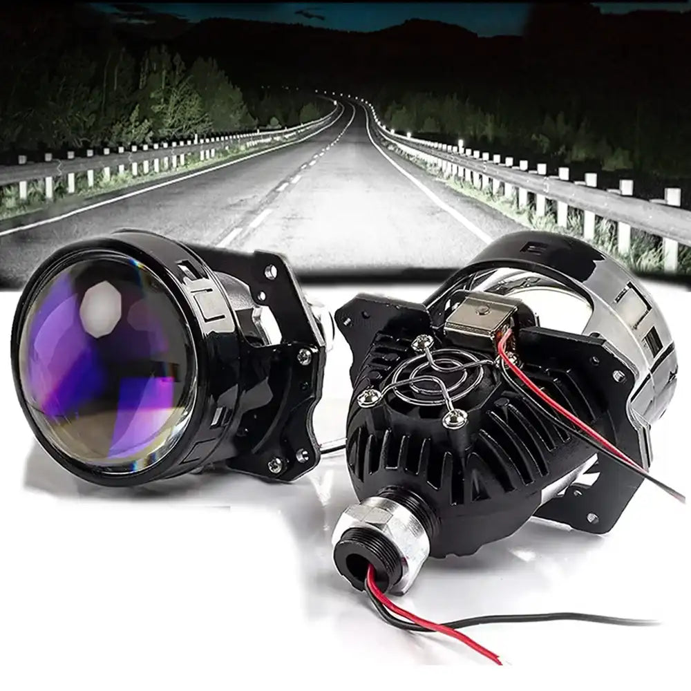 Kit de reequipamiento de proyectores para faros LED con opciones de lente