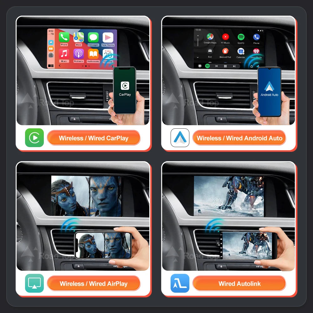 Kabelloses CarPlay für Audi A4 A5 Q5 – Android Auto, AirPlay