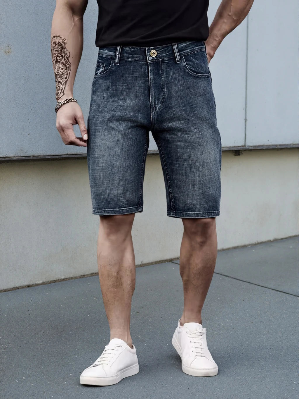 Shorts en jean moulants pour hommes, style classique 2026, nouvelle mode décontractée d'été, pantalon court fin et extensible, taille 40