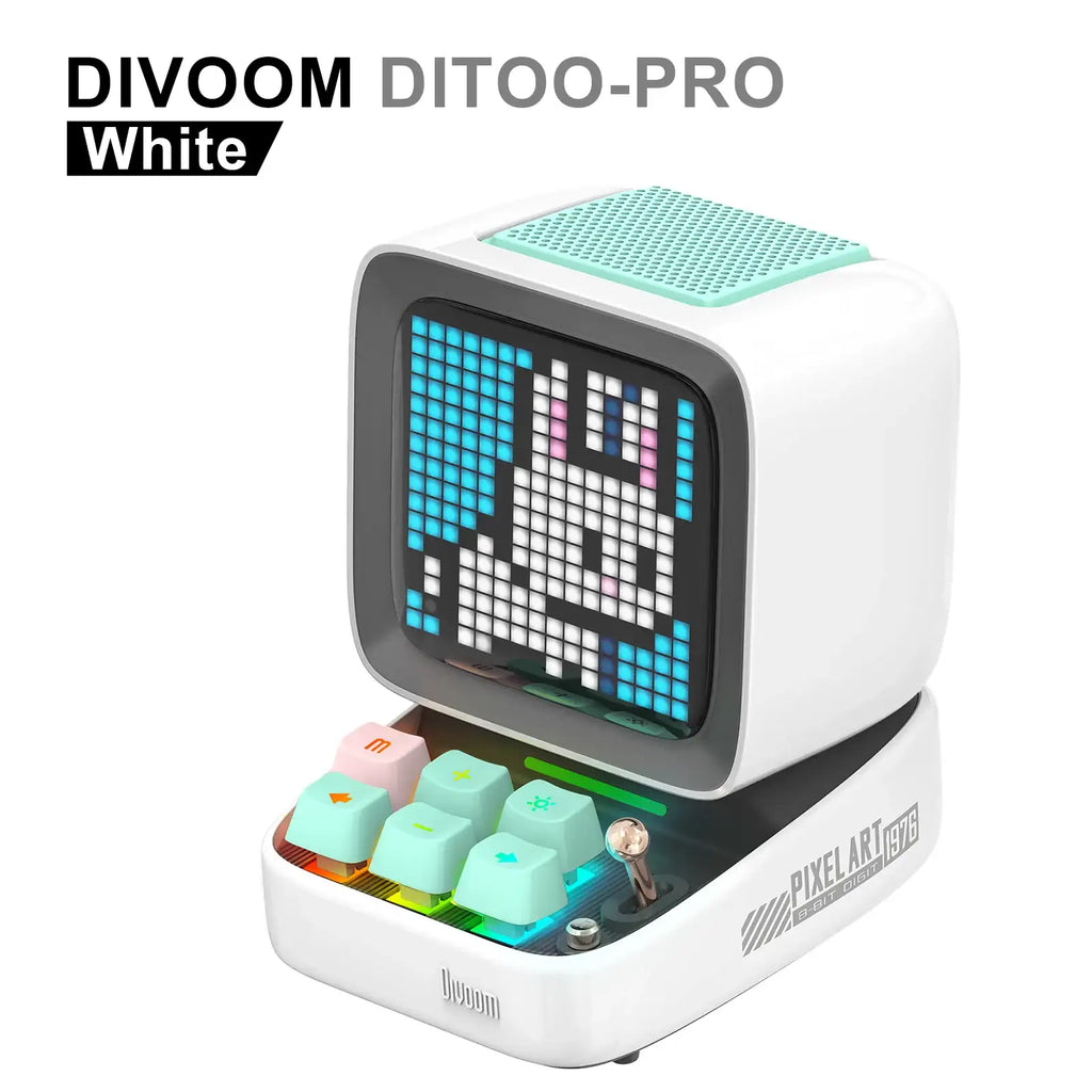 Enceinte Bluetooth Pixel-Art Divoom Ditoo, options Pro et micro