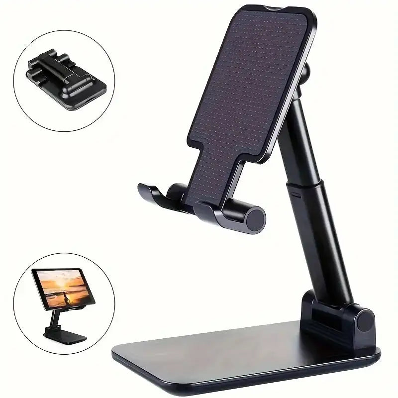 Folding Adjustable Phone and Tablet Holder, Portable Desktop Stand