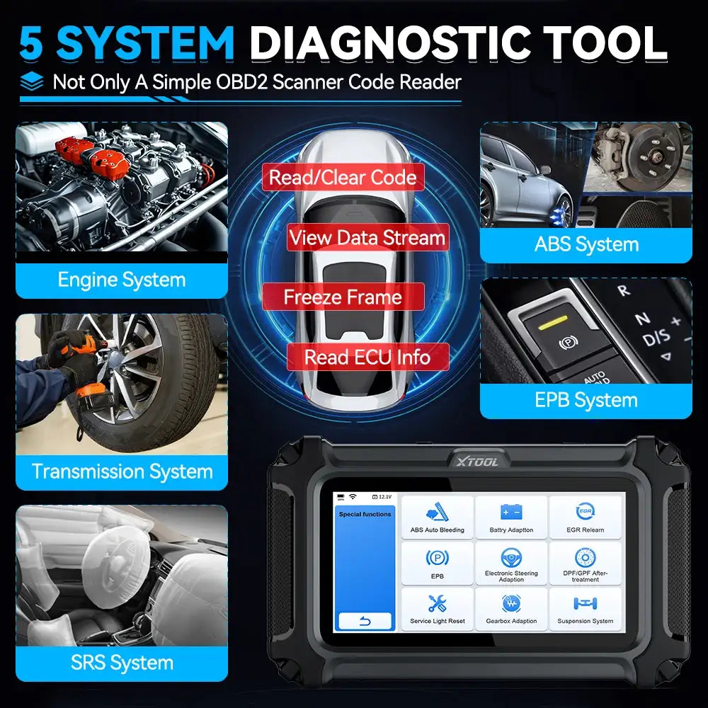 Herramienta de diagnóstico OBD2 XTOOL D5S: 4 en 1, más de 16 funciones de reinicio