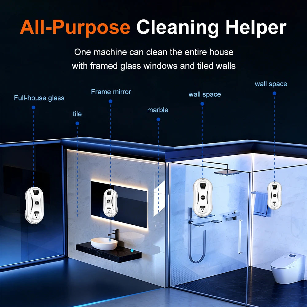 PuRuiKai Robot Vacuum & Window Cleaner – Remote Control