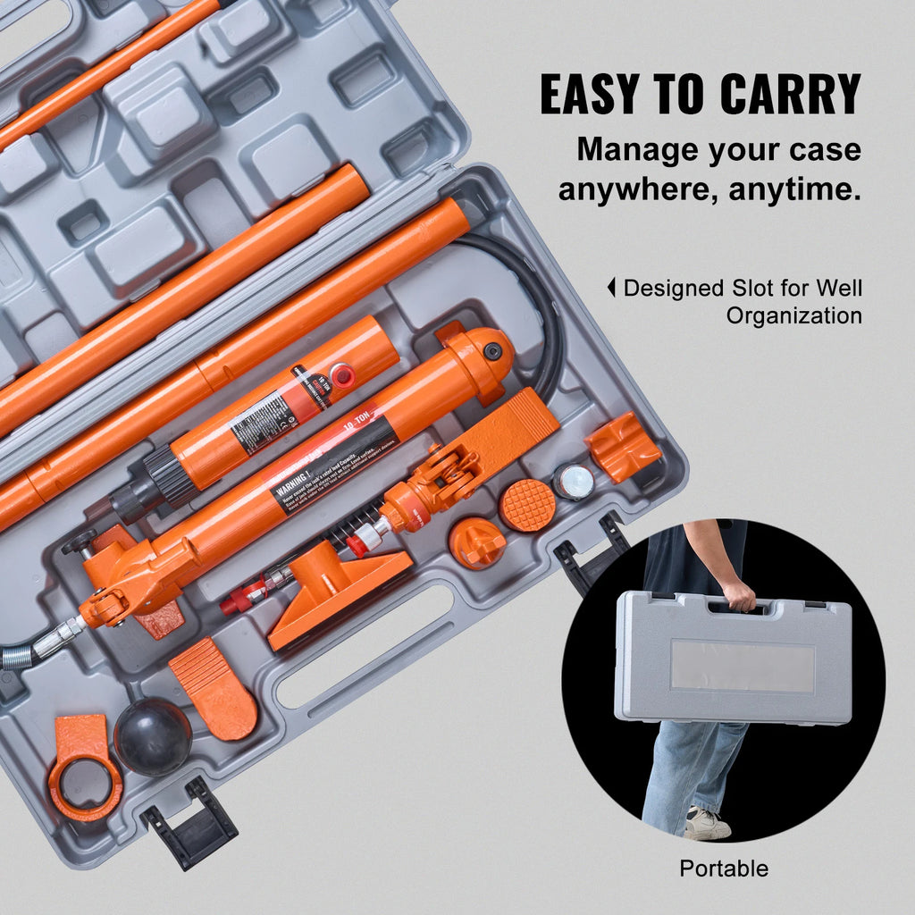 SucceBuy Porta Power Kit – 10/12T Hydraulic Jack, Body Repair