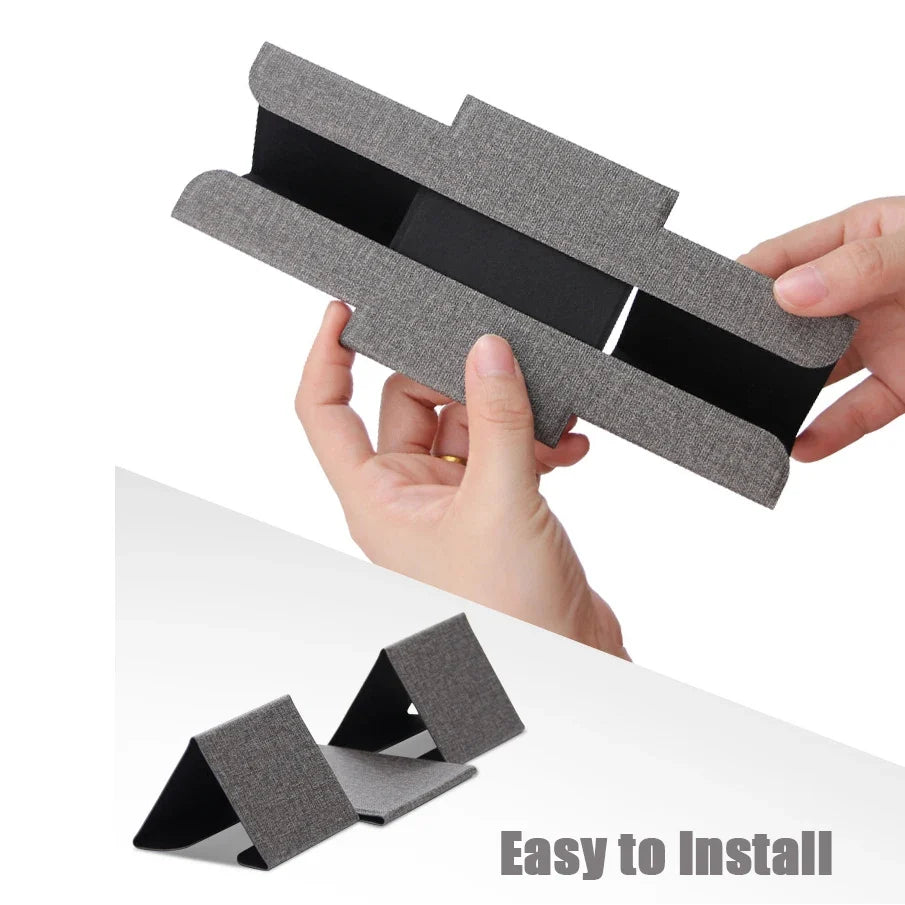 Soporte portátil para computadora portátil, escritorio plegable, soporte de cuero PU, soporte ajustable para computadora portátil con expansión de refrigeración