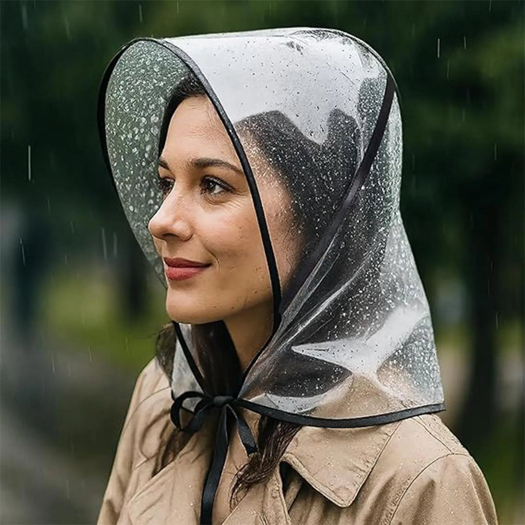 Sombrero de lluvia transparente, reutilizable e impermeable con ala ancha para mujer, para viajes al aire libre, senderismo, jardinería, compras, playa y protección contra el viento