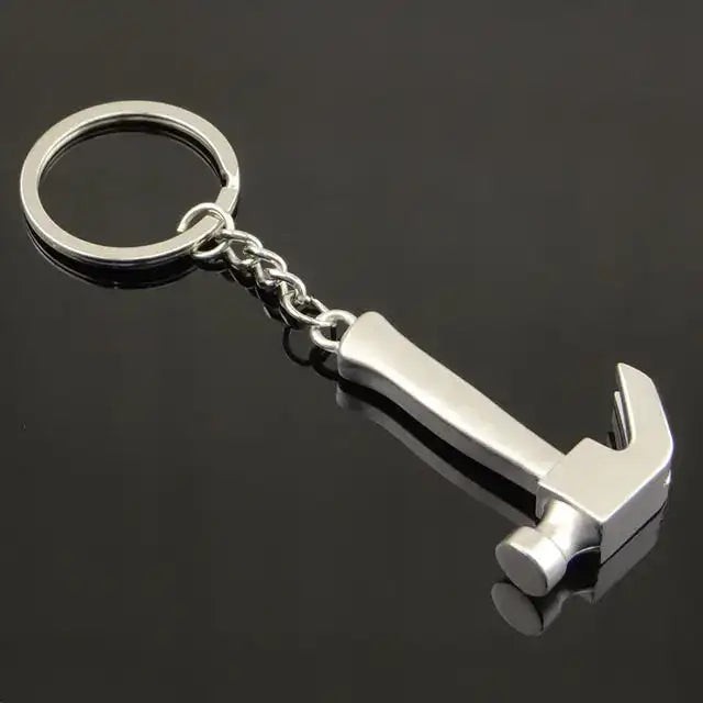 Mini Adjustable Wrench Shaped Metal Keychain Universal Portable Car Hanging Pendant Vehicle Key Ring Accessory