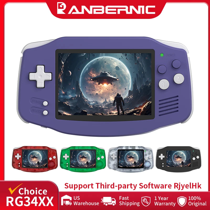 RG34XX Retro Handheld Game Console 3.4" IPS, WiFi, BT
