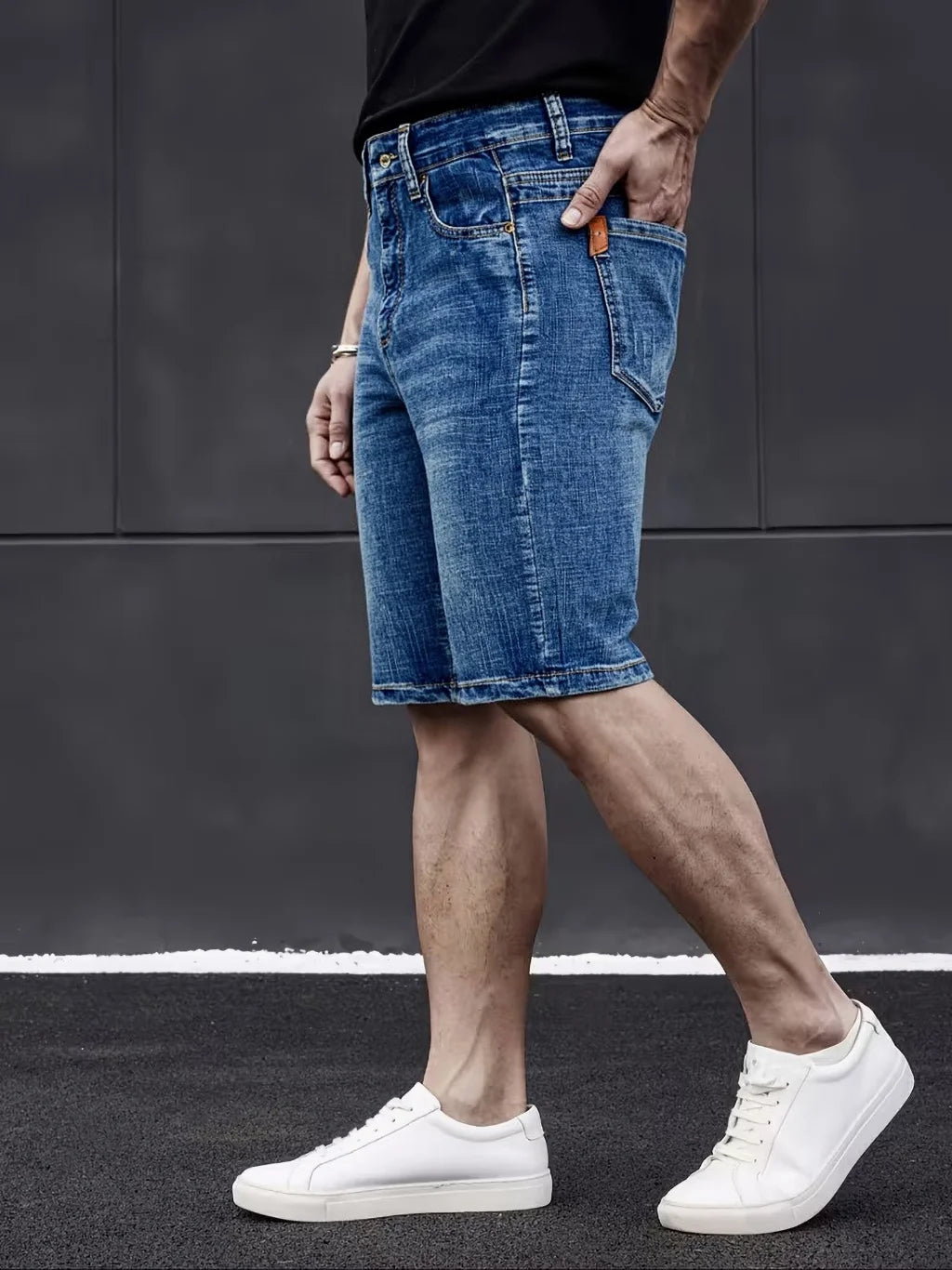 Shorts en jean moulants pour hommes, style classique 2026, nouvelle mode décontractée d'été, pantalon court fin et extensible, taille 40
