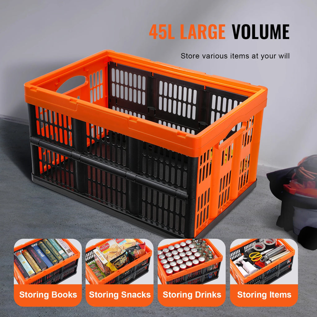 Cestas de almacenamiento plegables SucceBuy de 45 L – Paquete de 3 o 6 unidades