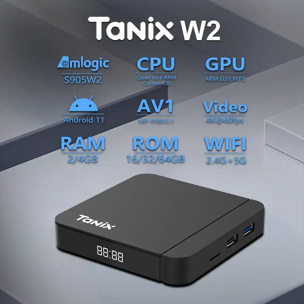 デュアルバンドWi-Fi対応 Tanix W2 スマートTVボックス