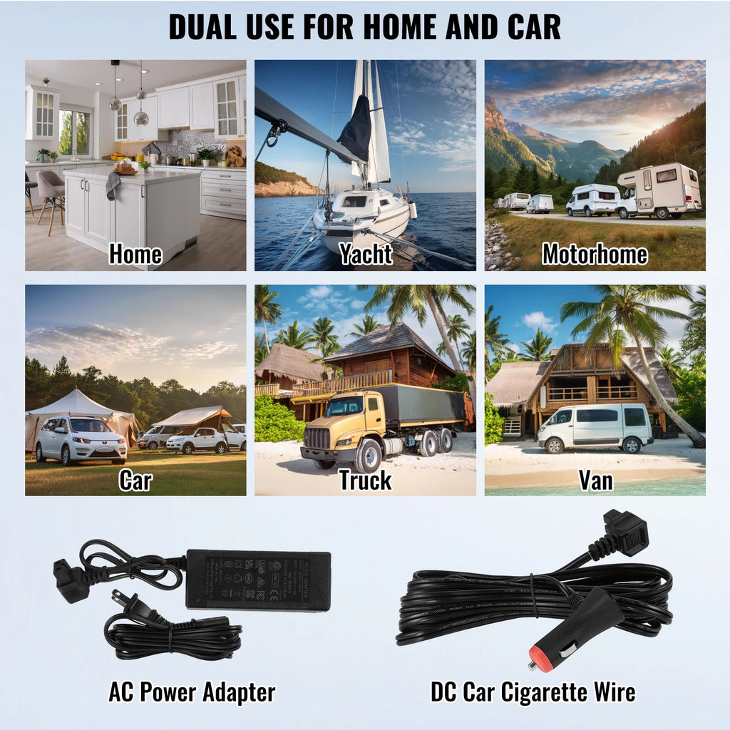 Réfrigérateur de voiture portable SucceBuy – 8L-75L, double zone, Bluetooth