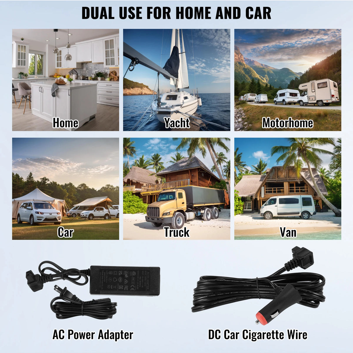 Réfrigérateur de voiture portable SucceBuy – 8L-75L, double zone, Bluetooth
